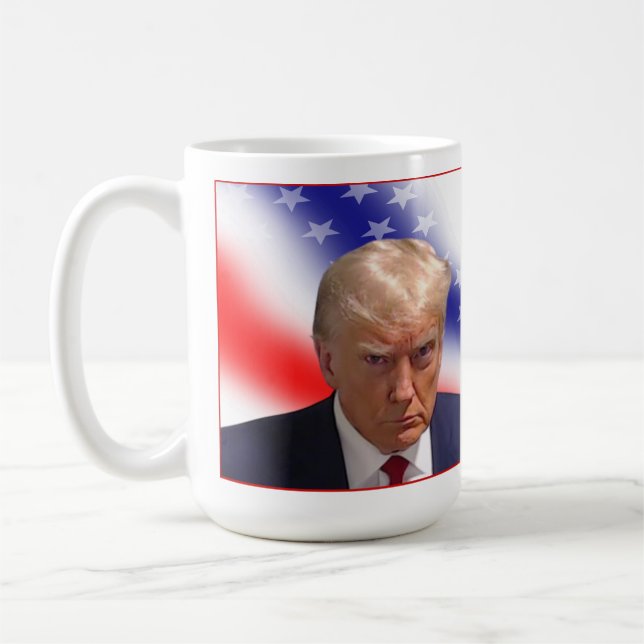 Trump Mugg Shot, Aug 24, 2023 Arrest Comment (Vänster)
