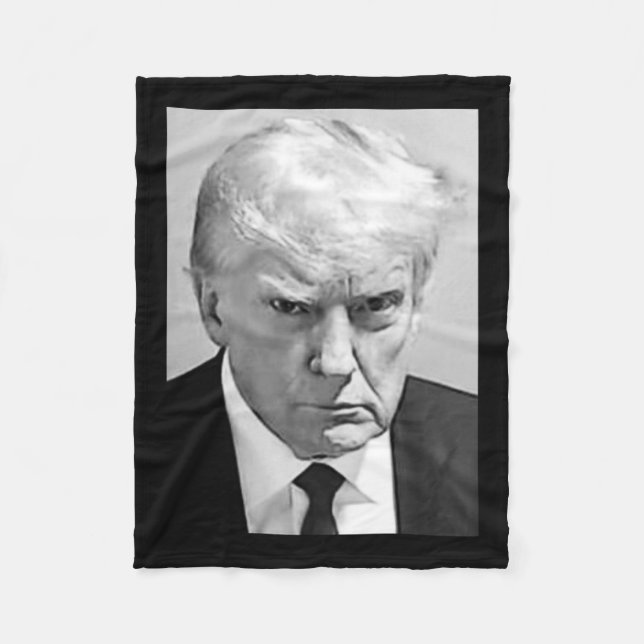 Trump Mugg Shot - Donald Trump Mugg Shot Fleecefilt (Framsidan)