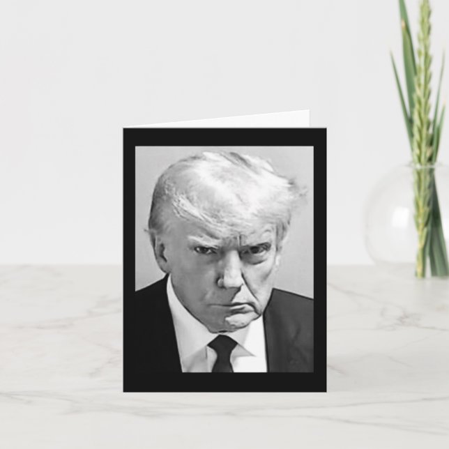 Trump Mugg Shot - Donald Trump Mugg Shot Kort (Framsida)