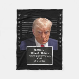 Trump Mugg Shot President Donald J Trump Mugshot 2 Fleecefilt