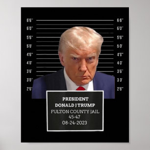 Trump Mugg Shot President Donald J Trump Mugshot 2 Poster