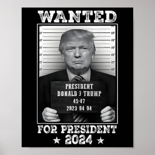 Trump Mugg-slang som önskas för USA President 2024 Poster