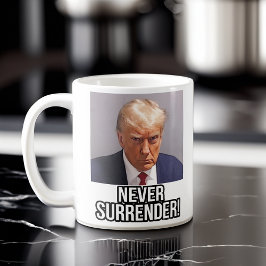 Trump Mugshot 2024 Donald Trump Aldrig överlämnand Kaffemugg