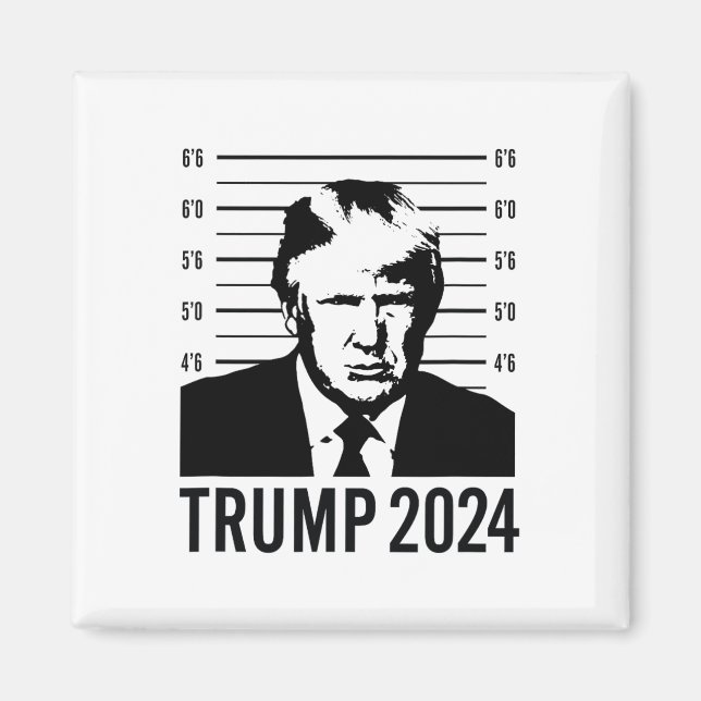 Trump Mugshot 2024 President Magnet (Framsidan)