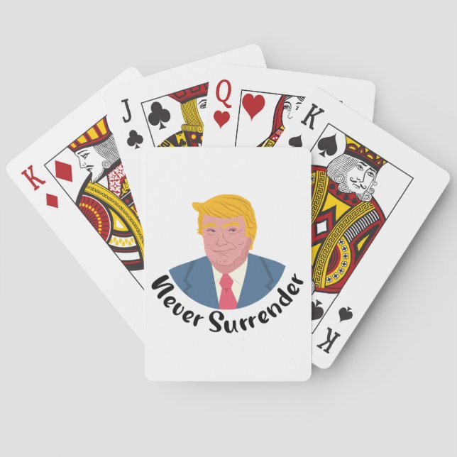 Trump Mugshot Aldrige Överge Casinokort (Baksidan)