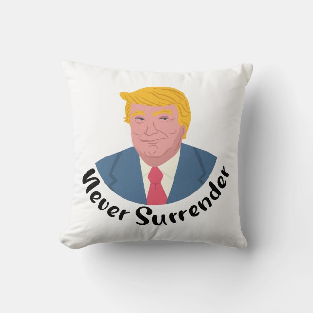 Trump Mugshot Aldrige Överge Kudde (Framsida)