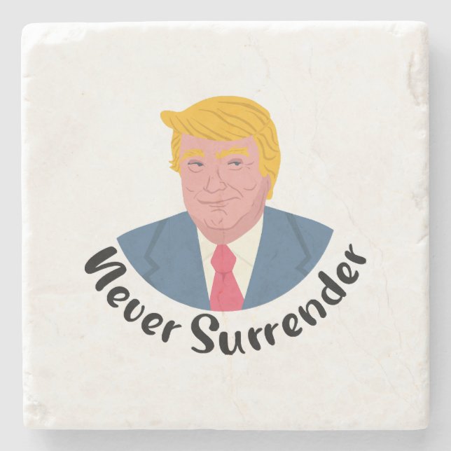 Trump Mugshot Aldrige Överge Stenunderlägg (Framsidan)