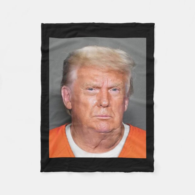 Trump Mugshot Fleecefilt (Framsidan)