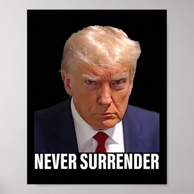 Trump Mugshot överger aldrig Manar Women Poster (Framsidan)