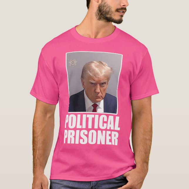 Trump Mugshot Policy Prisoner Shirt T (Framsida)