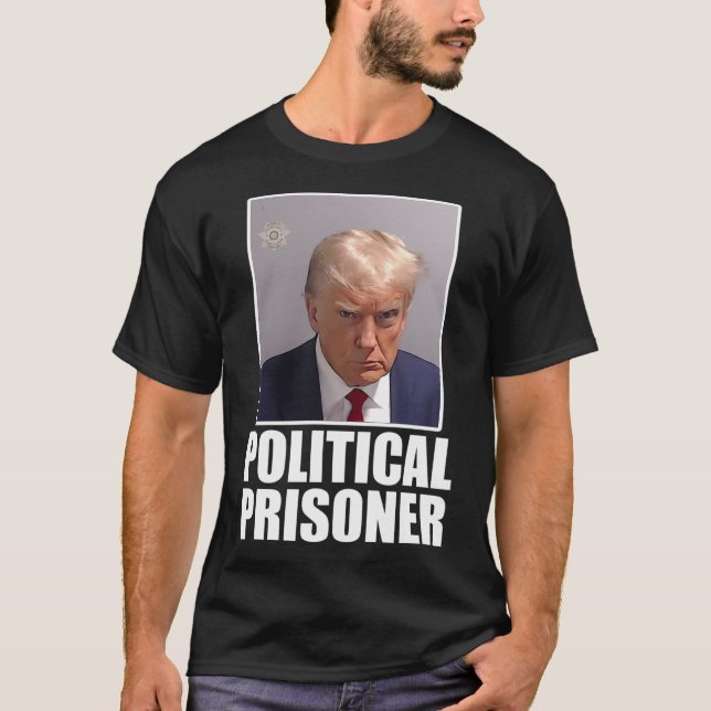 Trump Mugshot Policy Prisoner Shirt T (Framsida)