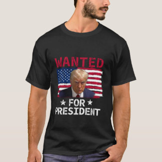 Trump Mugshot T Shirt efterlyste president 2024