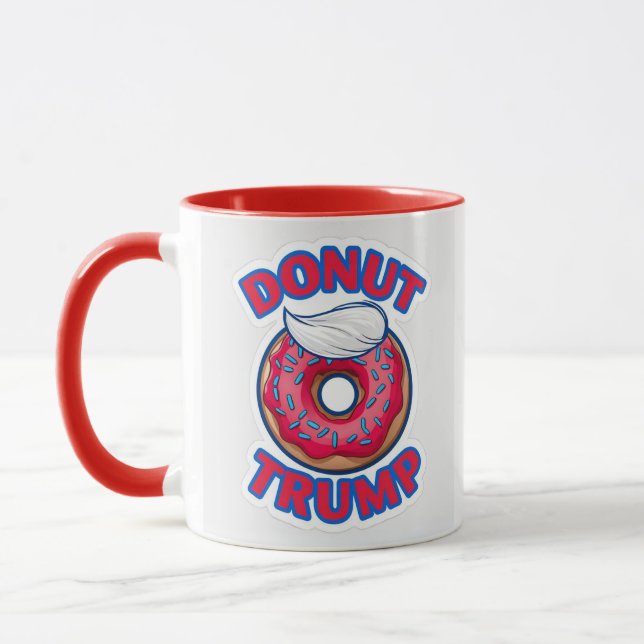 Trump-munk med vit toppknut mugg (Vänster)