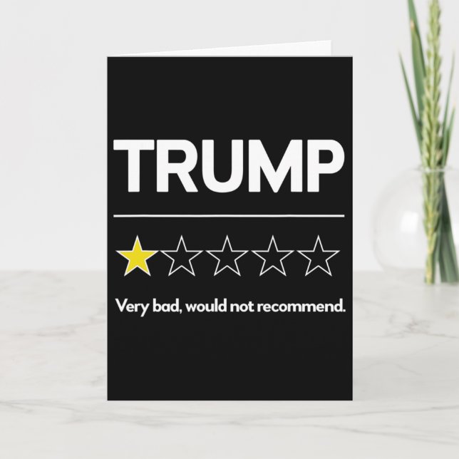 Trump Mycket D Skulle Inte Recommendera Val Roligt Kort (Framsida)