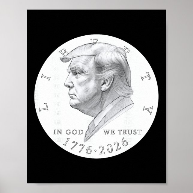 Trump-mynt en dollar poster (Framsidan)
