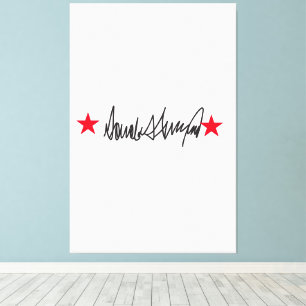 Trump-Namnteckning Canvastryck