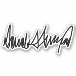 Trump Namnteckning Decal Klistermärken