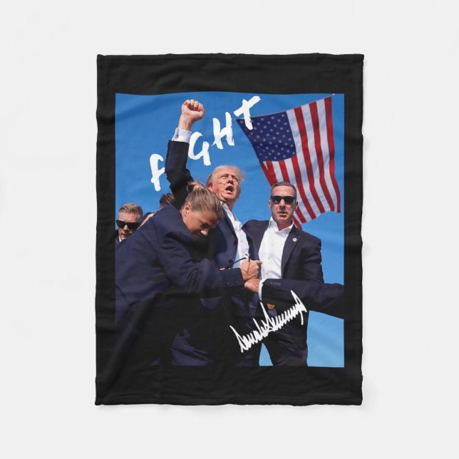 Trump Namnteckning Edition Fleecefilt (Framsidan)