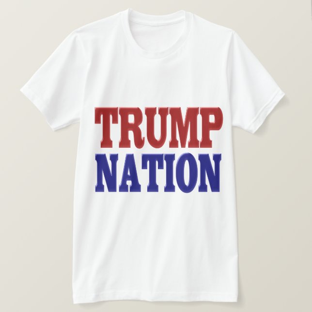 Trump Nation Red Blue T Shirt (Design framsida)