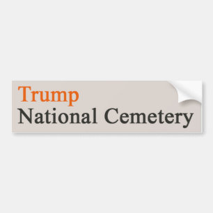 Trump National Cemetery - Beige-Orange Bildekal