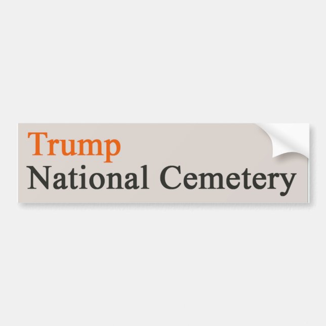 Trump National Cemetery - Beige-Orange Bildekal (Framsidan)