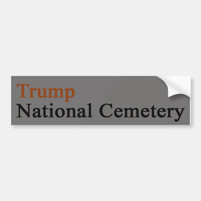Trump National Cemetery - Mörk Grått-Orange Bildekal (Framsidan)