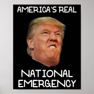 Trump Nationell Nödsituation T Tröja Trump Är Kris Poster