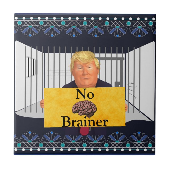 Trump No Brainer Ceramic Tile Kakelplatta (Framsidan)