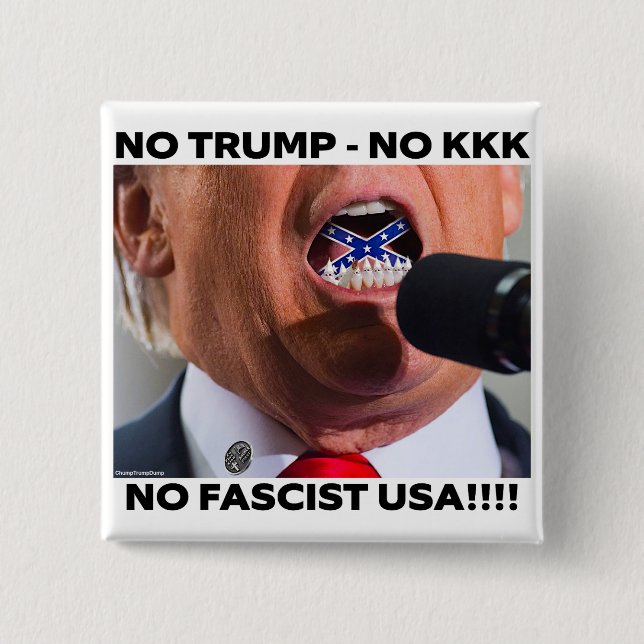 TRUMP "NO FASCIST USA" BUTTON KNAPP (Framsida)
