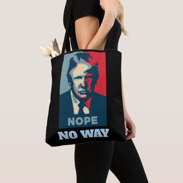 Trump no Way Tote Bag Tygkasse (Närbild)