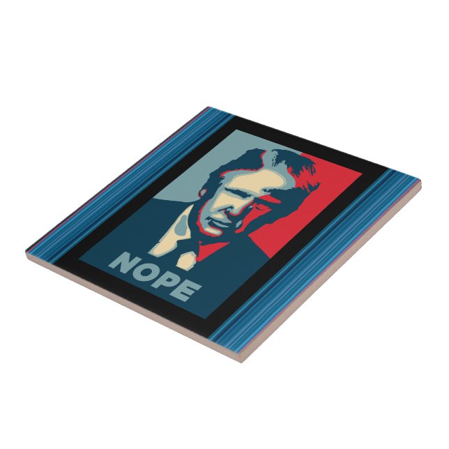 Trump Nope Ceramic Tile Kakelplatta (Sidan)