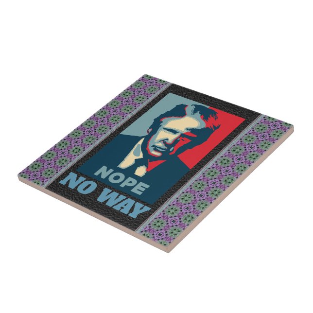 Trump Nope No Way Ceramic Tile Kakelplatta (Sidan)