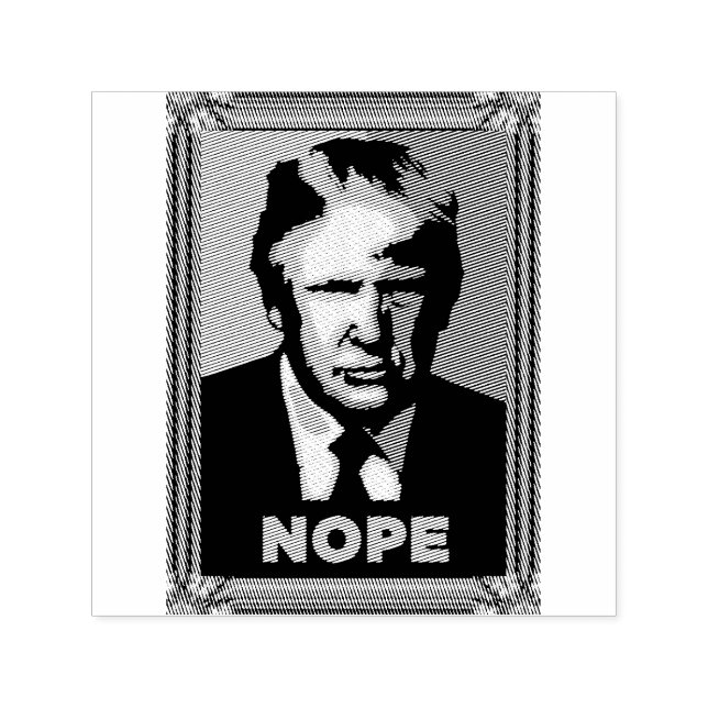 Trump Nope Self-Inking Rubber Frimärke Självfärgande Stämpel (Design)