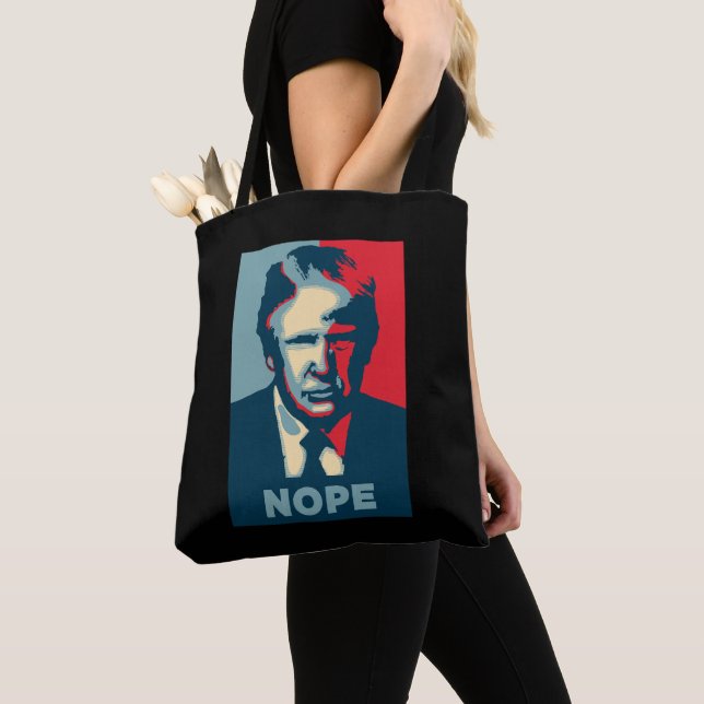 Trump Nope Tote Bag Tygkasse (Närbild)