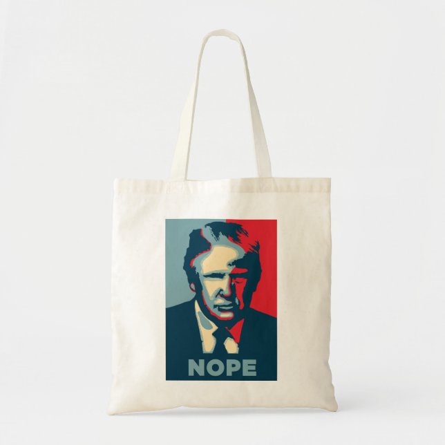 Trump Nope Tote Bag Tygkasse (Framsidan)