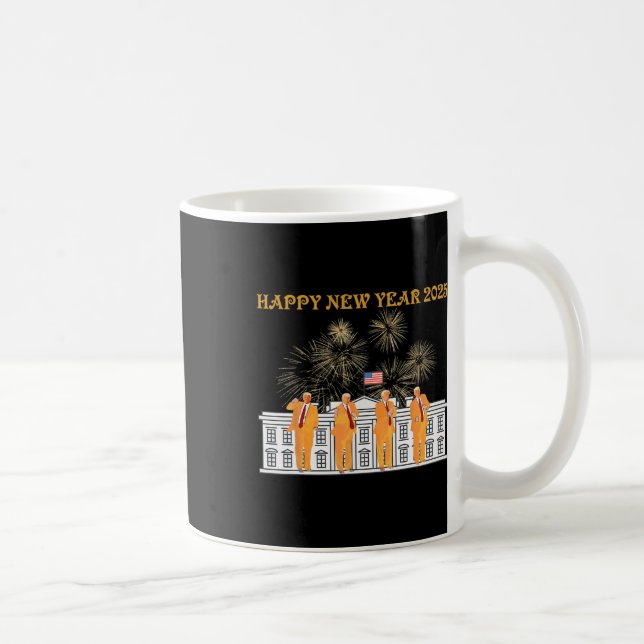 Trump nyår 2025 White House Fireworks Celebrat Kaffemugg (Höger)