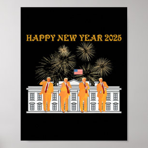 Trump nyår 2025 White House Fireworks Celebrat Poster