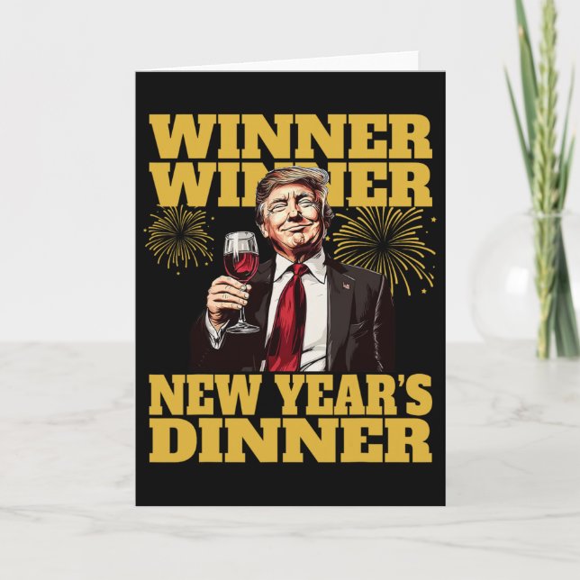 Trump nyårsmiddag 2025  kort (Framsida)
