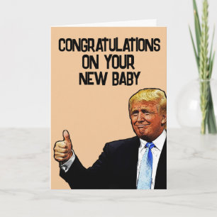 TRUMP NYTT BARN GRATULERAR LYCKÖNSKAR KORT