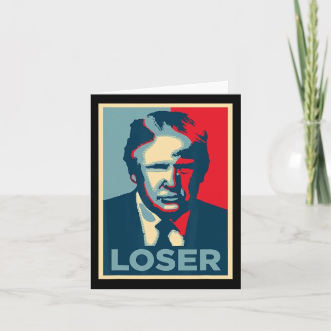 Trump Obama Hope Poster Loser Kort (Framsida)