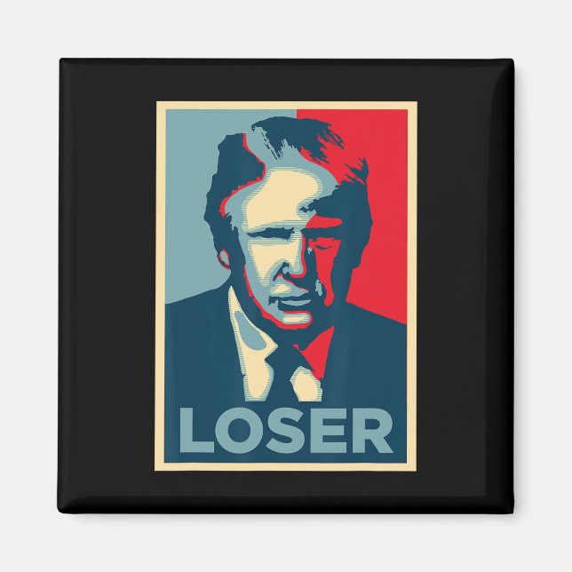 Trump Obama Hope Poster Loser Magnet (Framsidan)