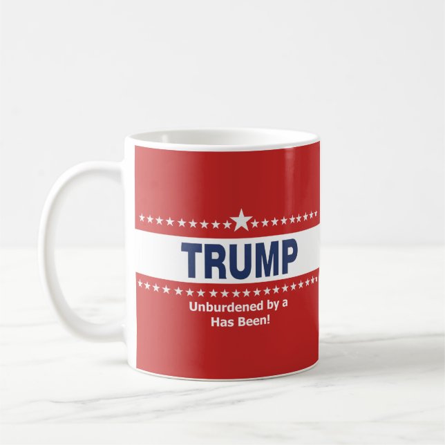 Trump obelastad av en har varit Mugg (Vänster)