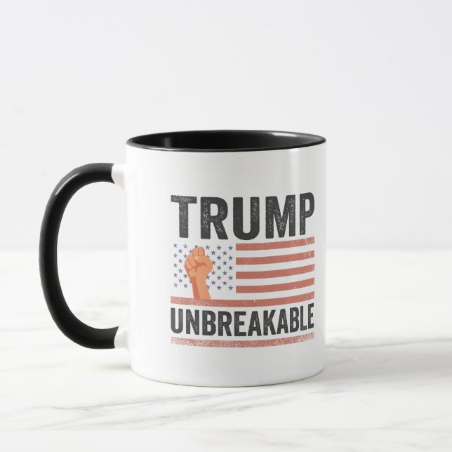Trump Obrytbar president Trump US Flagga Mugg (Vänster)