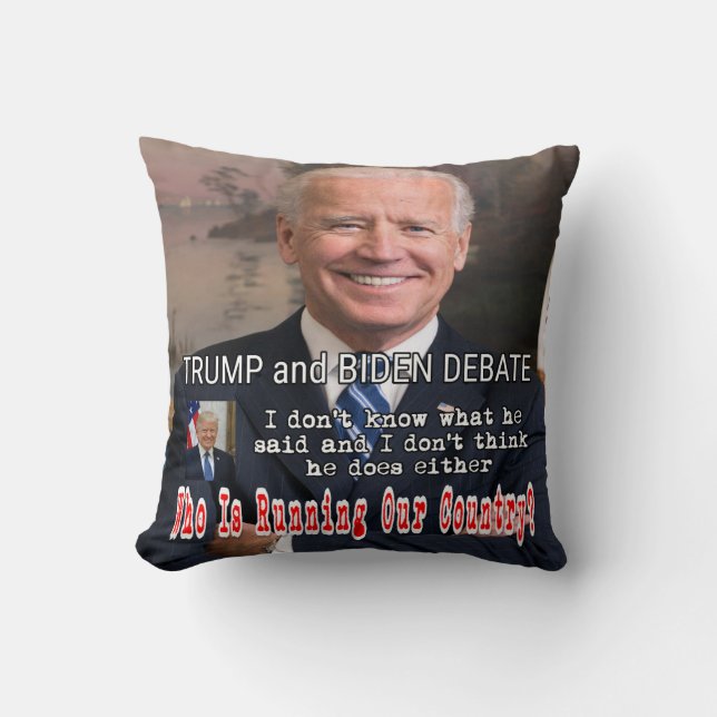 Trump och biden Debatt Kudde (Framsida)