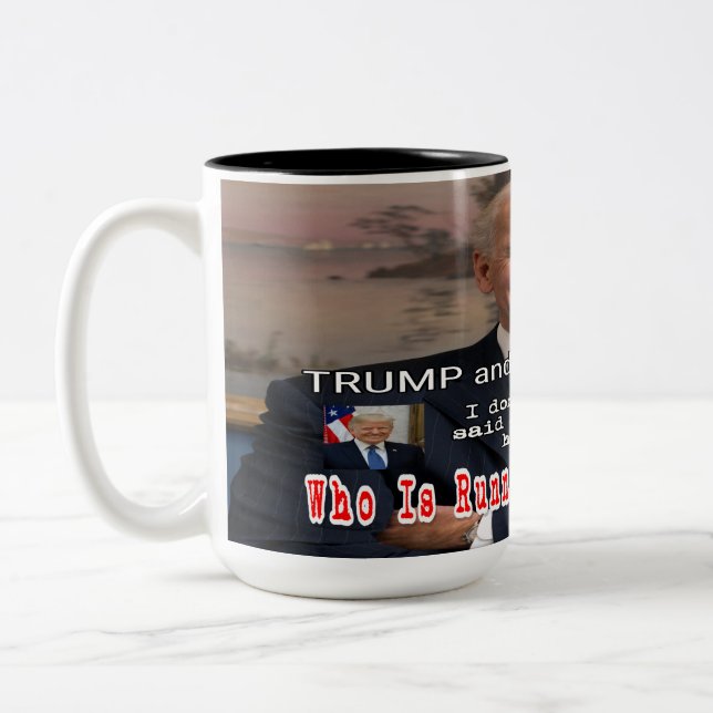 Trump och biden Debatt Två-Tonad Mugg (Vänster)
