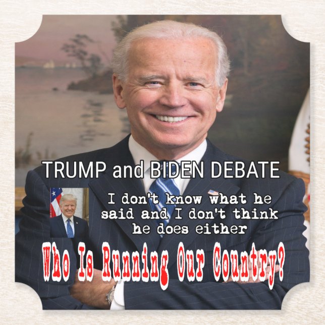 Trump och biden Debatt Underlägg Papper (Framsida)