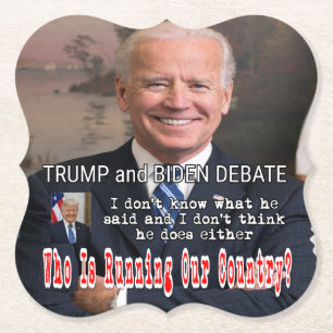 Trump och biden Debatt Underlägg Papper