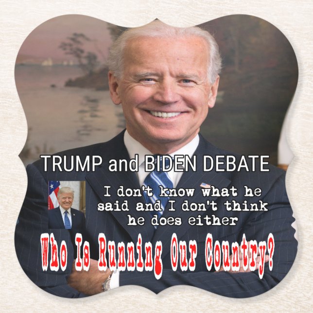 Trump och biden Debatt Underlägg Papper (Framsida)
