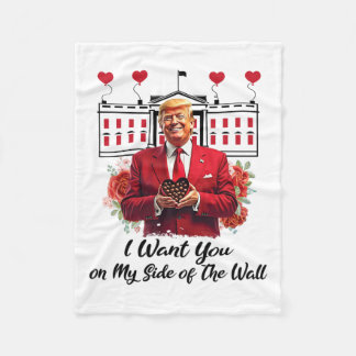 Trump och Chocolate Flowers Jag vill ha dig på min Fleecefilt