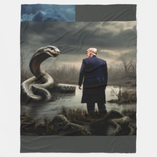 TRUMP och DEEP STATE Fleecefilt